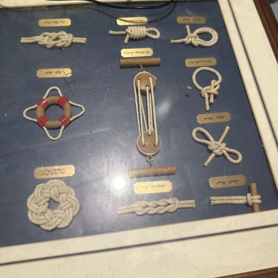 Marco caja sombra identificación nudo marinero náutico 16 x 16 Foto 3 de 4