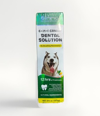 6 In 1 Canine Dental Solution No Brushing Necessary Natural 8oz