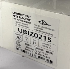 3x Connecticut Electric UBIZQ215 15 Amp 2 Pole Zinsco Q Type Replacement thumbnail 3