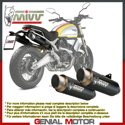 Mivv Exhaust Mufflers Gp Pro Black Steel For Ducati Scrambler 1100 18 19 For Sale Online Ebay
