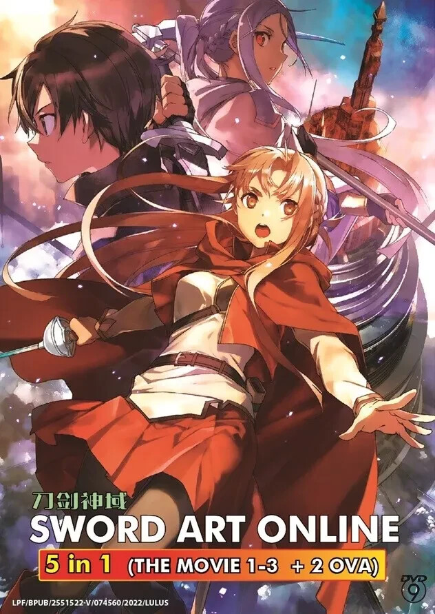 Sword Art Online The Movie 1-3+2 OVA Anime DVD English Dubbed All
