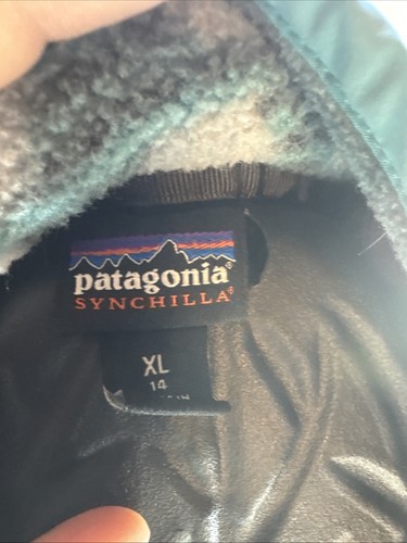 Patagonia Synchilla Snap-T Pullover Fleece Girls XL 14 Aztec Pattern - Picture 6 of 13