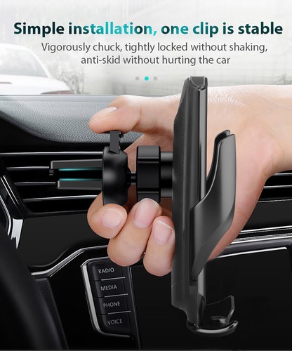 2 In 1 15W Fast Wireless Car Charger Mount Automatic Clamping Phone Holder AU - Picture 6 of 24