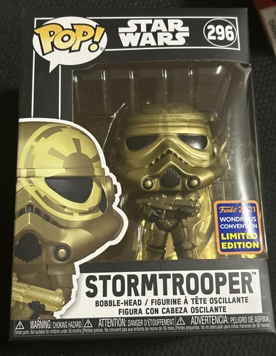2021 Funko Pop! Star Wars #296 Stormtrooper Wonder Convention Limited Edition😱