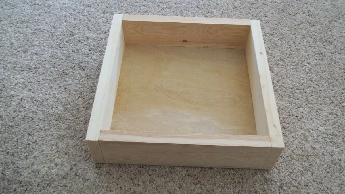 Unfinished wood clearance boxes