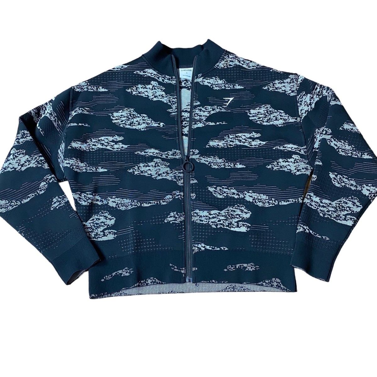 Gymshark Adapt Camo Seamless Track Jacket Women Small Black Light