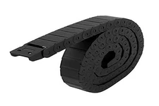 Drag Chain Black Plastic Semi Closed Cable Carrier 15 x 30mm for CNC Router Mill