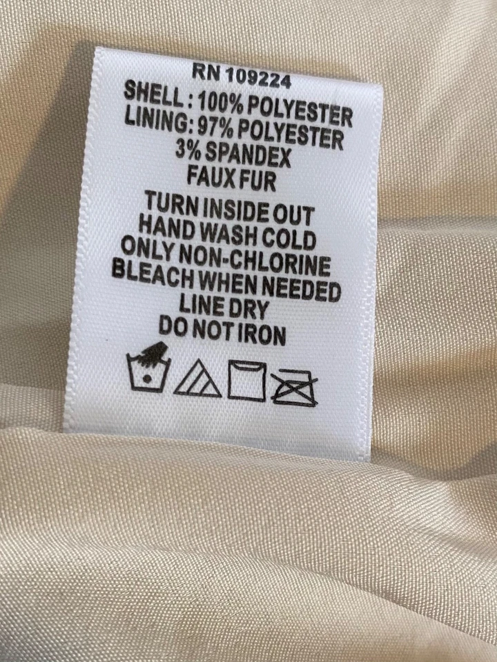 Indigo Soul 人造毛皮背心 M 米色无袖夹克钩闭合嬉皮垃圾 — 第 4/4 张图片
