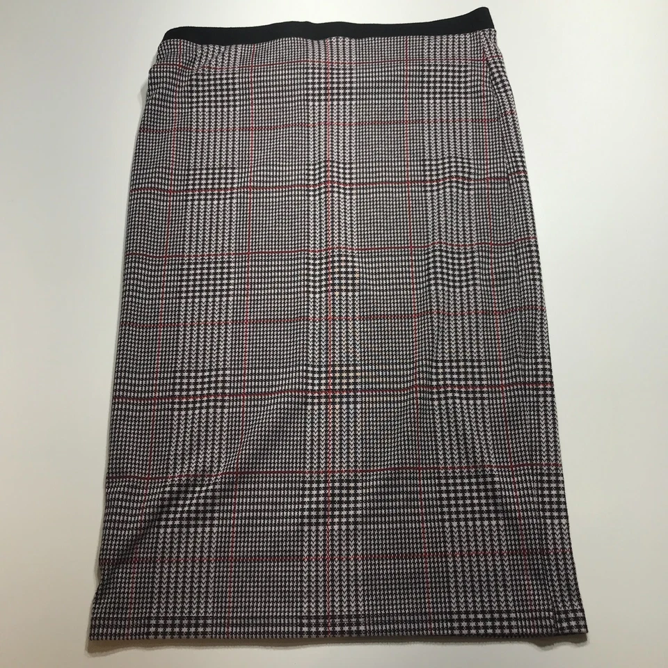 Topshop Falda Mujer 12 Negro Blanco Rojo Glen Tejido a Cuadros Modesto Maxi Essentials Foto 2 de 4