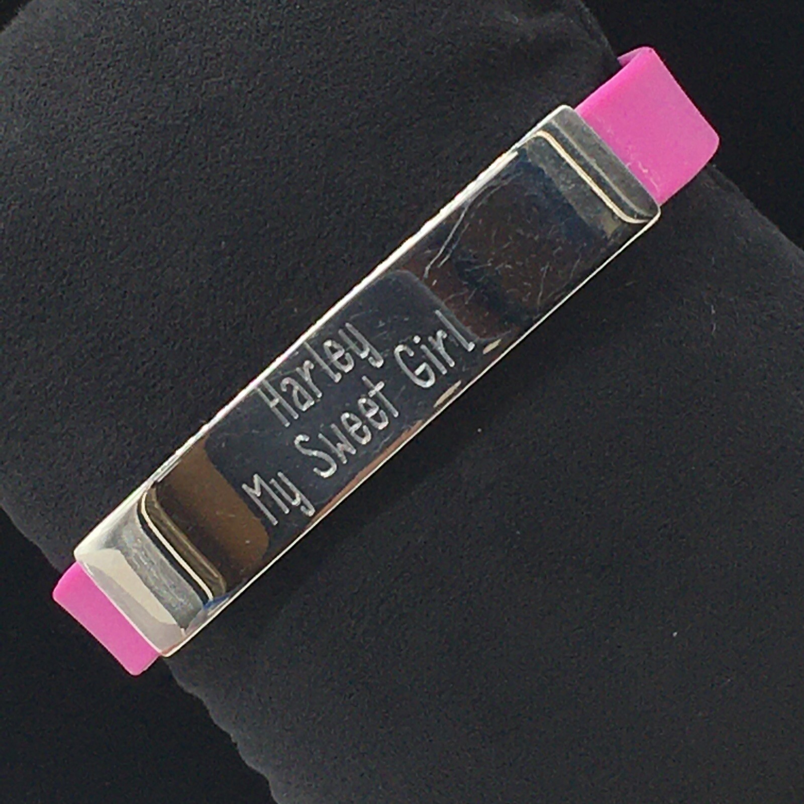 Rustic Cuff Charay Bracelet Monogramed Slider "Ha… - image 6