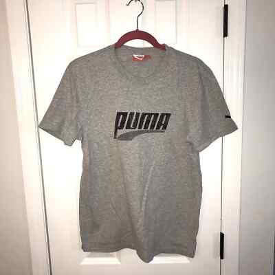 Gray Puma Spellout T Shirt Small