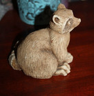 VTG MCM Marty Sculptures Vermont Raccoon figurine - detailed 4" Human Hand/Feet! — photo 3