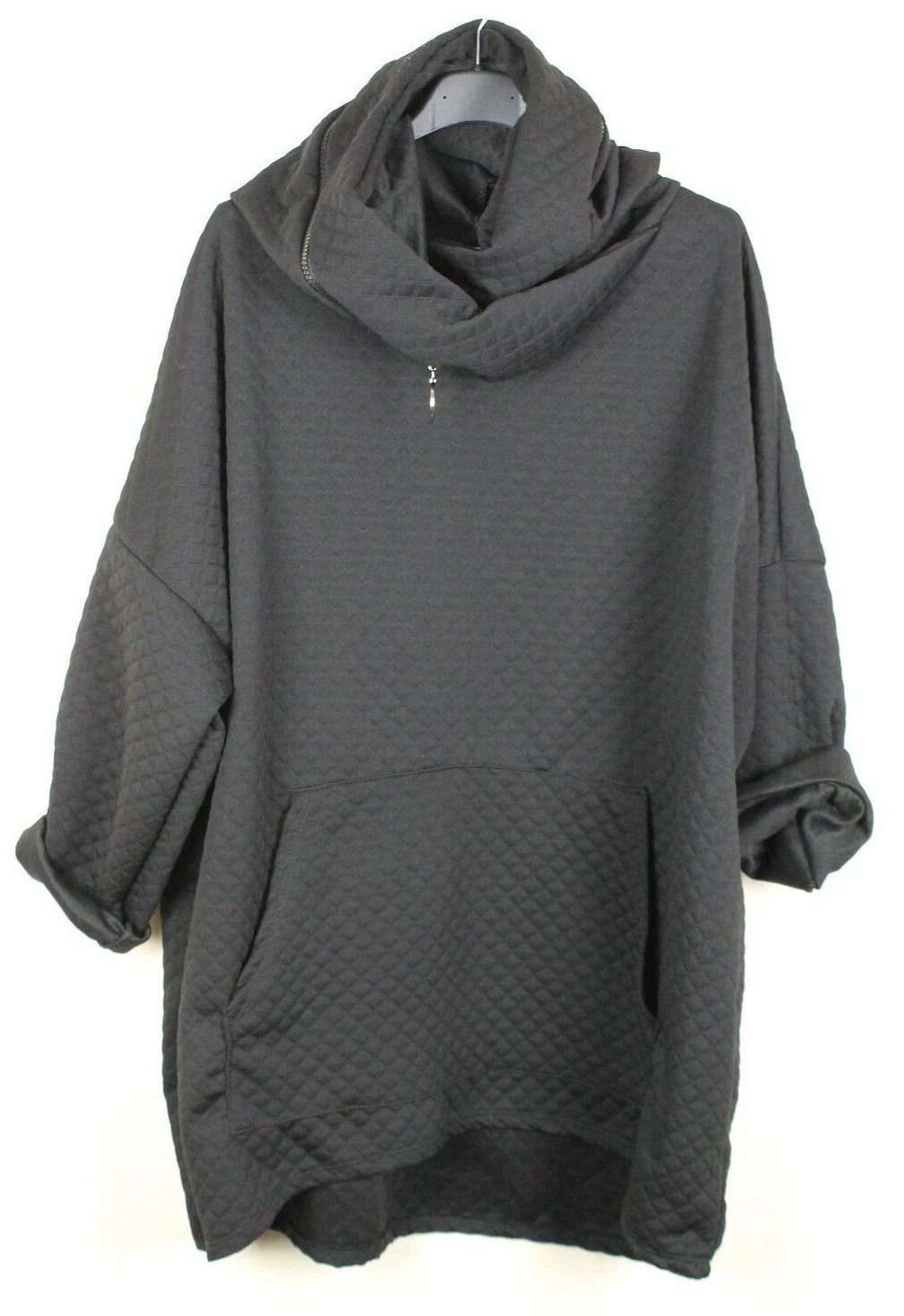 OFF WHITE Nuovo Top Cappuccio Donna Primavera 2023 Italiano Casual Trapuntato Luce Cerniera Quirda