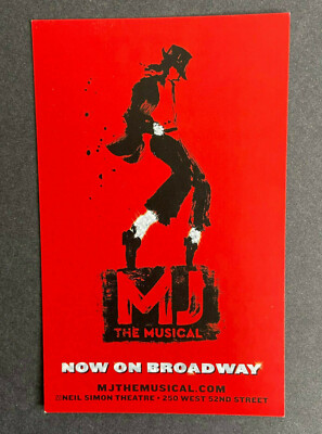 Michael Jackson Musical Promo Ad Flyer Handbill Pocket New York City Broadway 