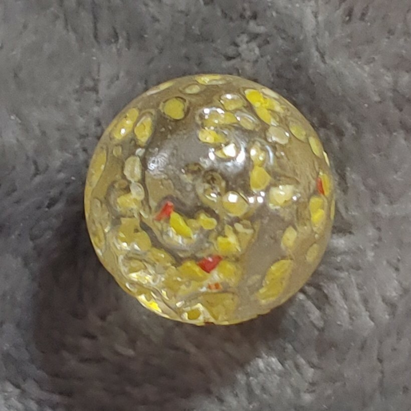 VINTAGE YELLOW CONFETTI GLASS MARBLES eBay