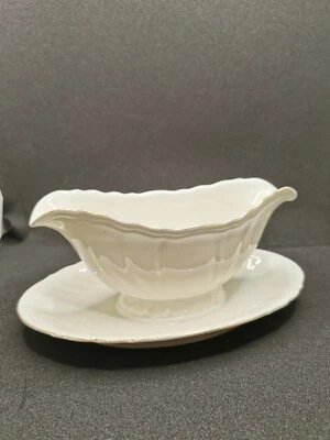 Carl Ernst Robert Tielsch Altwasser Essgeschirr Sauciere Goldrand Porzellan  - Bild 1 von 3
