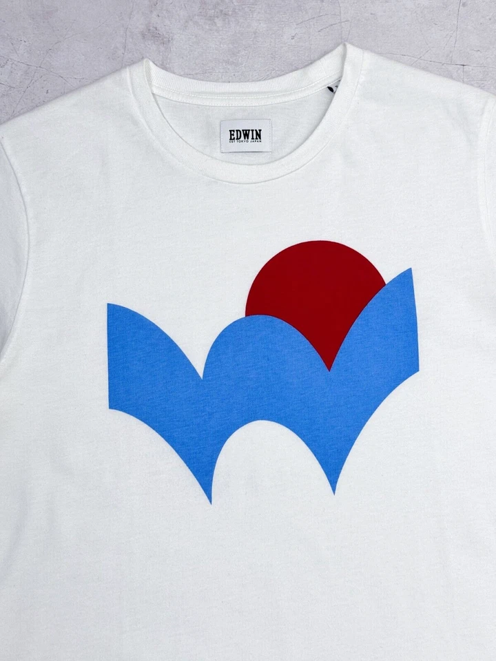 Edwin T-Shirt Japan Sunset Front Logo Traditional White size Small - Image 3 of 4