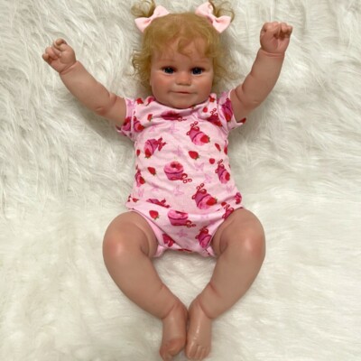 50CM Finished Reborn Baby Puppe Toddler Soft Touch Maddie with Hand-Drawing Hair