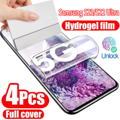 Panzerfolie für Samsung S24FE S23 S22 Ultra S21 S20 Hydrogel-Displayschutzfolie