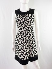 Anthropologie Leifnotes Black Polka Dot Tea Dress Size 0 Sleeveless Corduroy