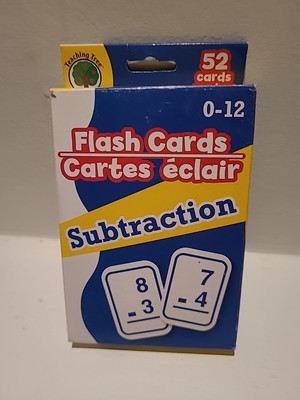 Teaching Tree MATH Subtraction FLASH CARDS Age 3+, 52/Pk, Select: Learning Pack