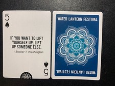 BOOKER T. WASHINGTON  FIVE OF SPADES  swap /playing card
