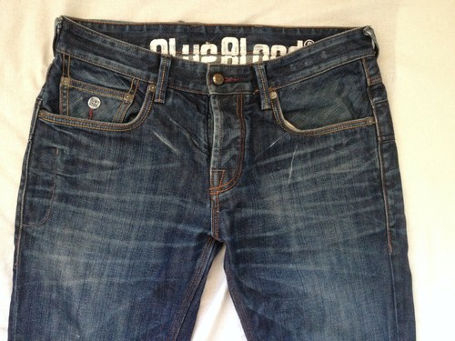 BLUE BLOOD MEN'S DENIM SLIM STRAIGHT THIRTY ONE 31 X 33 - Picture 2 of 12