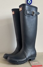 EAN 5013441353043 product image for HUNTER WOMENS ORIGINAL TALL MATTE NAVY BLUE  RAIN BOOTS WOMENS SIZE US 6 | upcitemdb.com