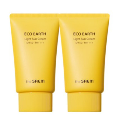 the SAEM Eco Earth Light Sun Cream 50g x 2ea SPF50+ PA++++ K-Beauty