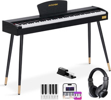 Beginner 88-Key Digital Piano with Headphones, Stand MIDI Connectivity