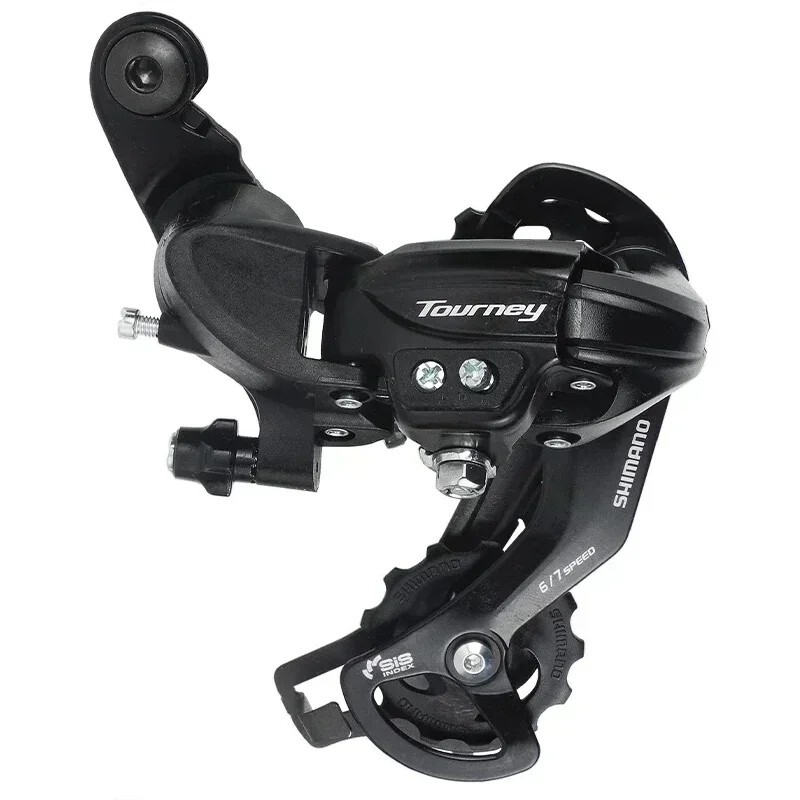 Dérailleur Vélo Pignon 14-28 Dents Dérailleur Arrière Shimano Tourney RD-TY21B - 6/7 Vitesses, Cage Courte - Compatible Pignons 14-28 Dents - Alternative TX/TZ Commande Index Sis