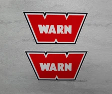 2x Warn stickers decals aufkleber UTV Jeep ATV Pick UP Off Road 4x4 Pick Size