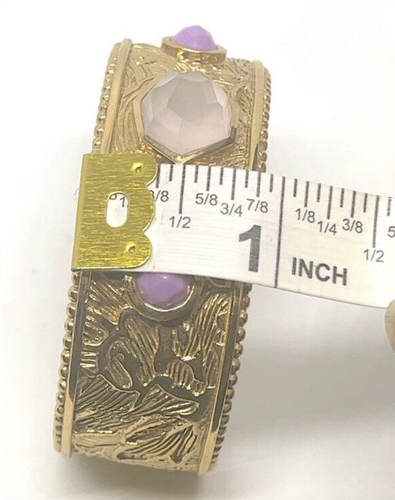 Stephen Dweck Bronze Pink Quartz & Purple Phosphosiderite Cuff Reg 695 Sale $395 - Picture 13 of 17