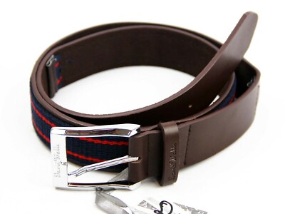 DAVID WATT HERREN RETRO SIXTIES MOD STREIFEN GESTREIFT LEDER GURTBAND GÜRTEL NEU MIT ETIKETT NEU