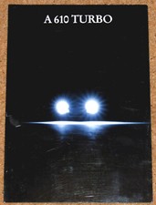 Renault ALPINE A610 TURBO Sales Brochure 1992 UK Market