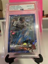 Jordan Lawlar 2021 Bowman Chrome Auto 10 PSA/DNA 1st Sapphire Signed FULL SIG