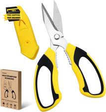 8 Inch Utility Scissors for Kitchen, Office, Craft  DIY   Heavy Duty Stainless