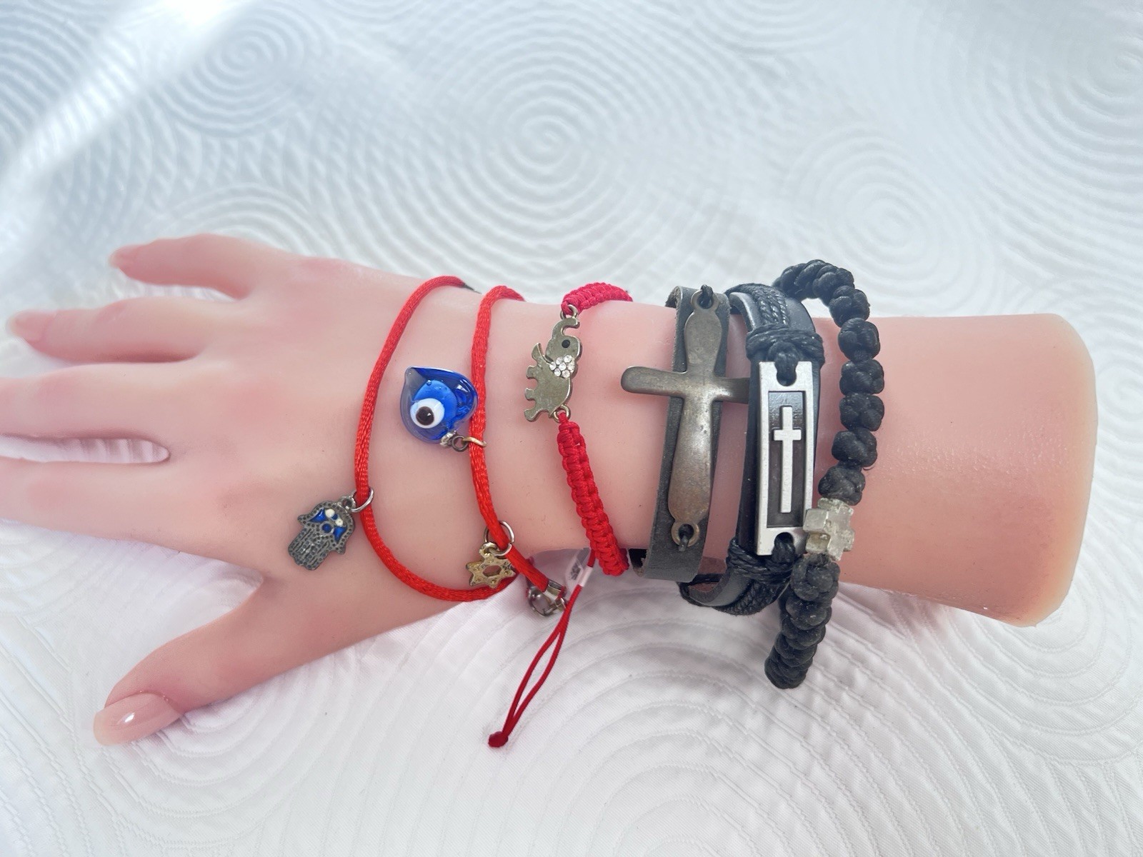 Braided Beaded Adjustable Religious Bracelets Boh… - image 2