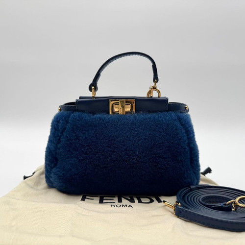 Fendi Micro Peekaboo Leather Handbag Crossbody Bag Luxury Design