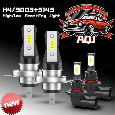 For Toyota Sequoia 2001-2007 -4pcs Combo 6000K LED Headlight Bulb+Fog Light Kit