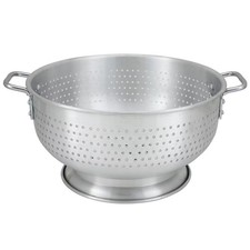 Winco ALO-16BH Aluminum 16 Qt. Colander with Handles