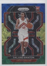 2021-22 Panini Prizm Choice Blue Yellow & Green Prizm Dalano Banton #328 ku9