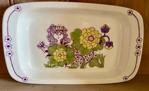 Plato/plato para servir vintage Figgjo Flint Noruega, diseño Turi 9,5"