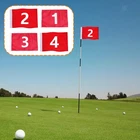 Golf Flag Pin Flag Portable with Large White Number 19.3x12.6 inch Red for Yard