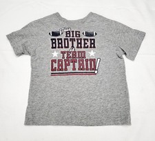 The Children's Place Big Brother, Team Capt. Gray Graphic T-Shirt Size XS-4