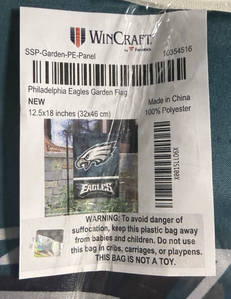 Philadelphia Eagles Double Sided Garden Flag-Size 12.5 x 18