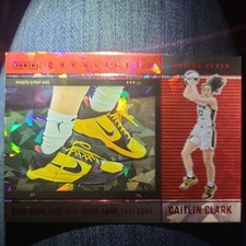 2025 Panini Caitlin Clark Chronicled - Shoe Game #76 Red Cracked Ice SP