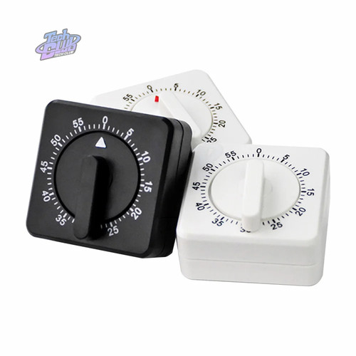 60 Minutes Kitchen Timer Count Square Cooking Up Alarm Temporizador Clock Mechan - Picture 1 of 11