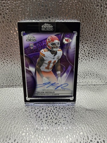 Topps Chrome Black Football 2025 Jalen Royals Chiefs RC Auto RAU-JR /75