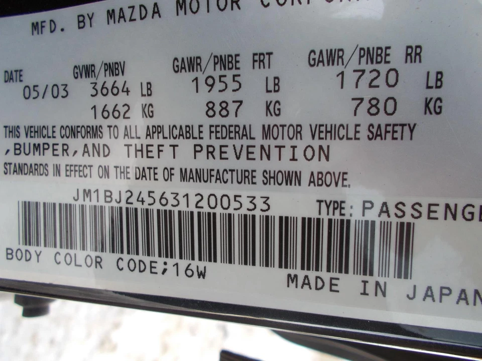 Used Automatic Transmission Assembly fits: 2003 Mazda PROTEGE AT 2.0L Htbk Prote Foto 2 de 4